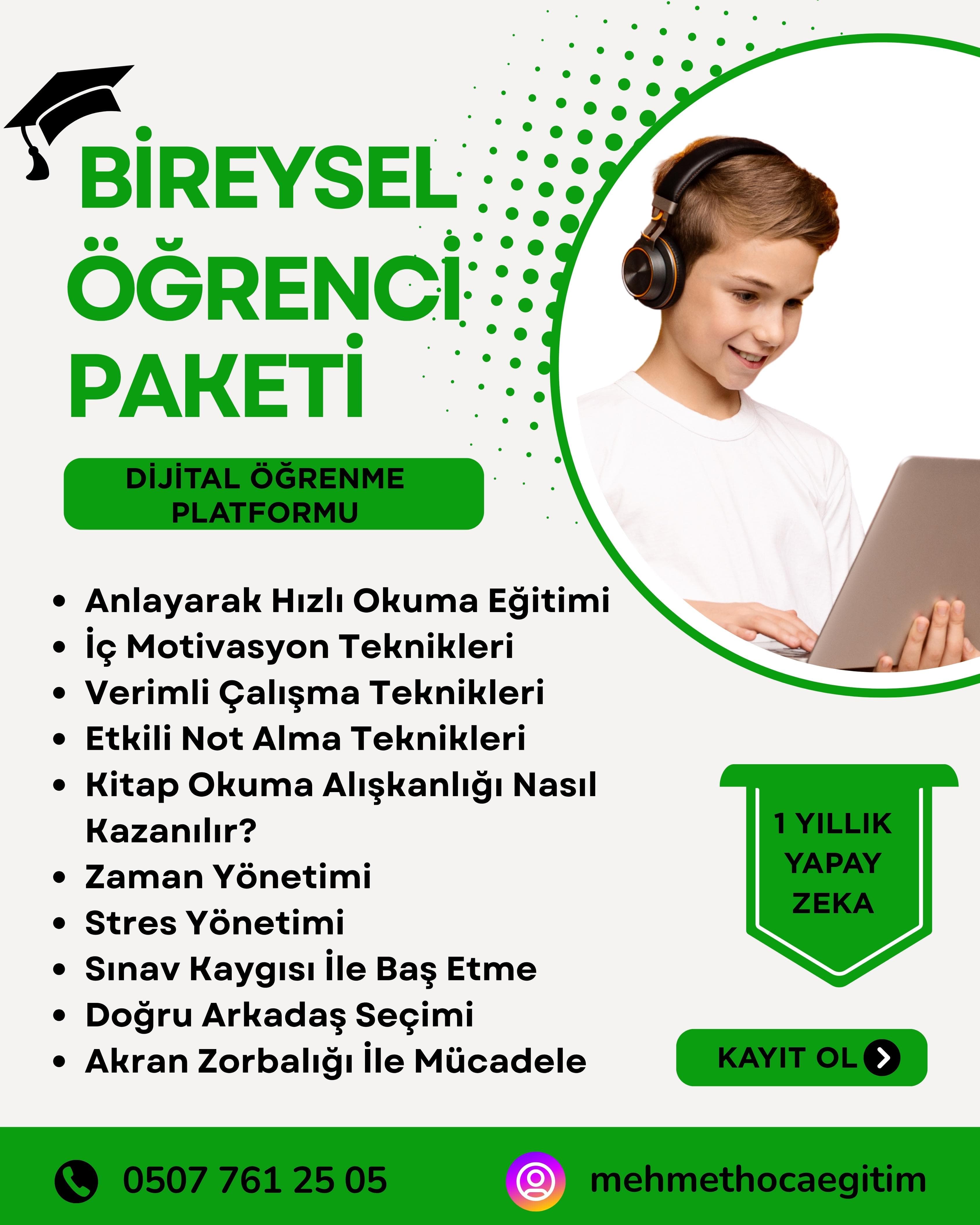 BİREYSEL ÖĞRENCİ PAKETİ (ÖĞRENCİ GELİŞİM PLATFORMU)